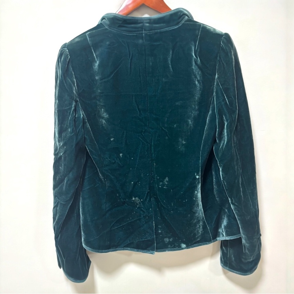 Vintage Teal Velvet Blazer ASO Lorelai Gilmore Girls Alt Size 2 - Picture 4 of 6